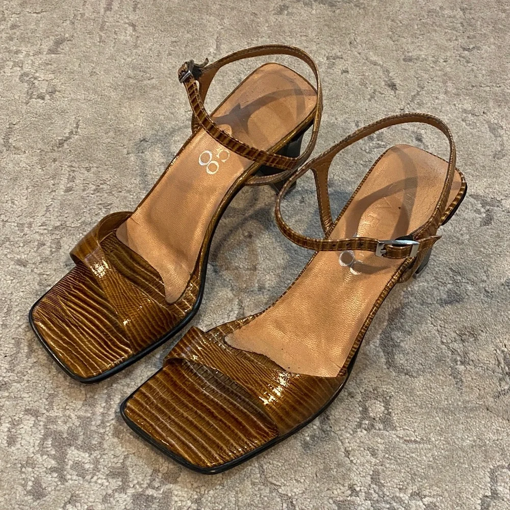 Franco Sarto Brown Strappy Sandals